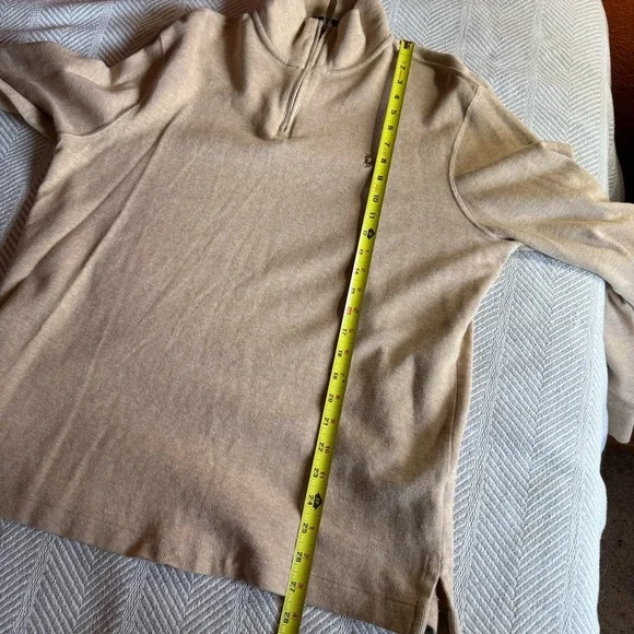 Polo Ralph Lauren Estate Rib 1/4 Zip, Beige Sand, Size L - Picture 9 of 9
